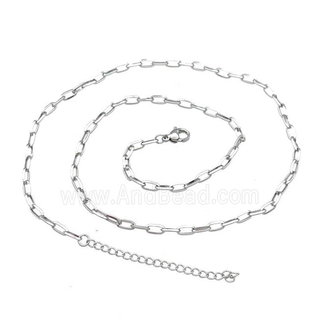Raw Stainless Steel Necklace Chain