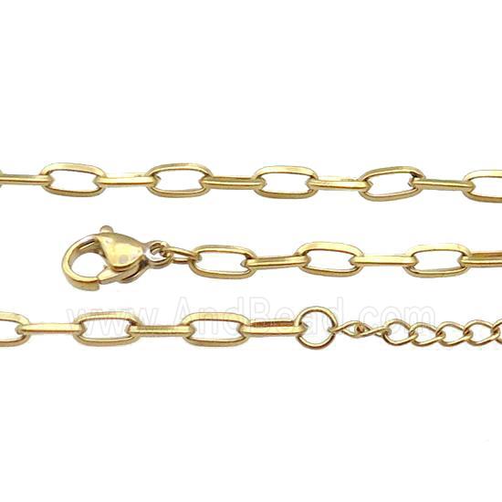 Stainless Steel Necklace Chain Gold Plated