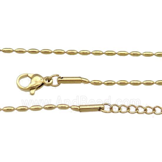 Stainless Steel Necklace Chain Gold Plated