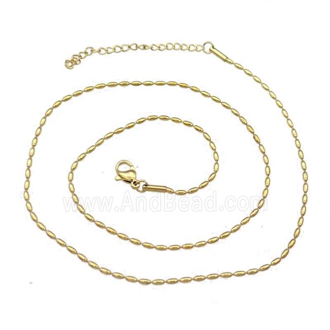 Stainless Steel Necklace Chain Gold Plated