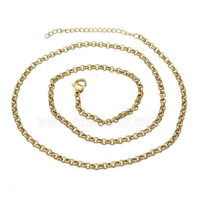 Stainless Steel Necklace Chain Gold Plated