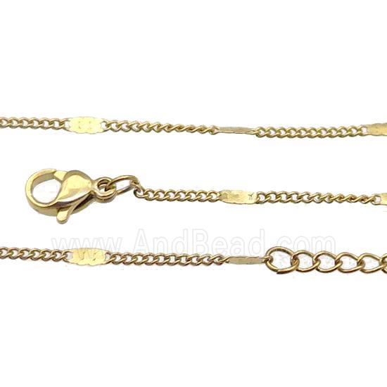 Stainless Steel Necklace Chain Gold Plated