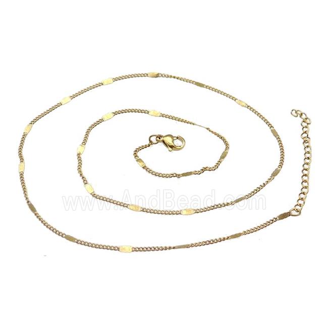 Stainless Steel Necklace Chain Gold Plated