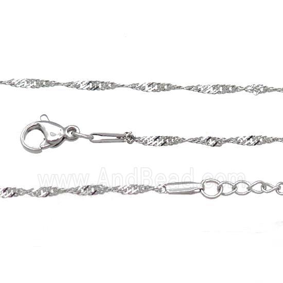 Raw Stainless Steel Necklace Chain