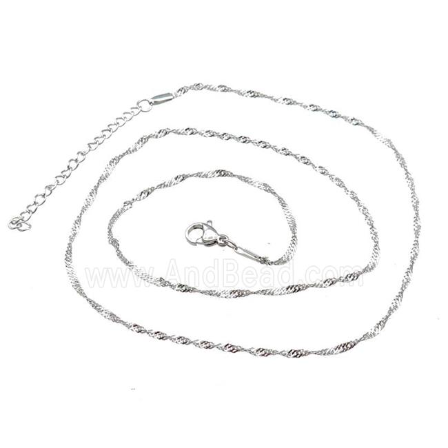 Raw Stainless Steel Necklace Chain