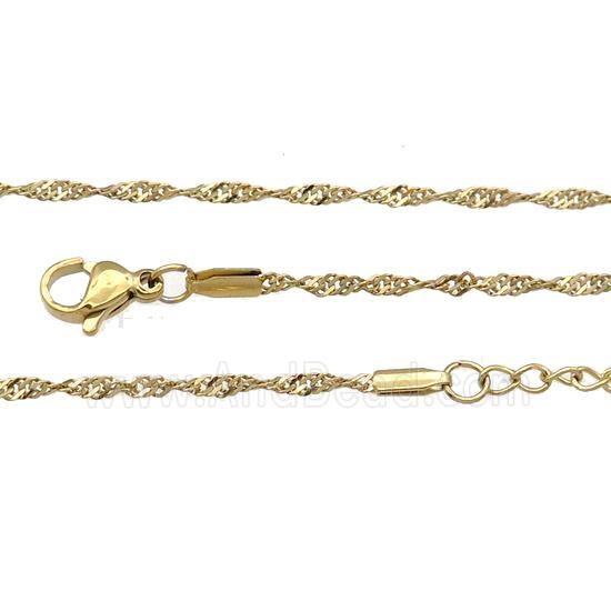 Stainless Steel Necklace Chain Gold Plated