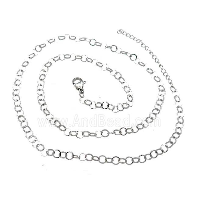 Raw Stainless Steel Necklace Chain