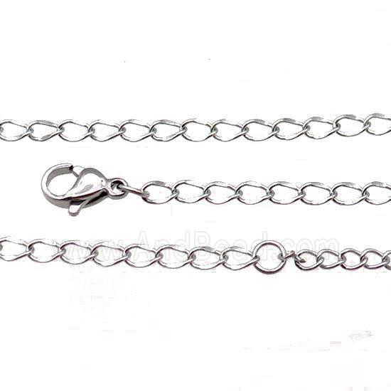 Raw Stainless Steel Necklace Chain