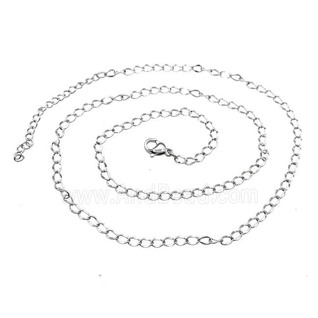 Raw Stainless Steel Necklace Chain