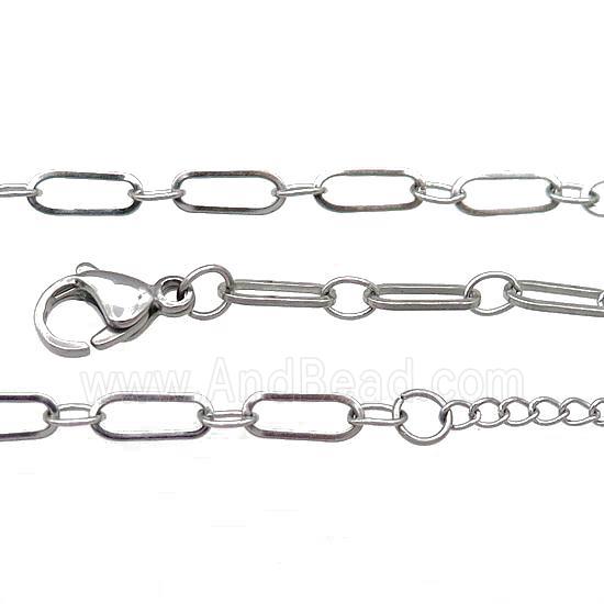 Raw Stainless Steel Necklace Chain