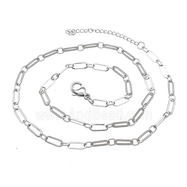 Raw Stainless Steel Necklace Chain