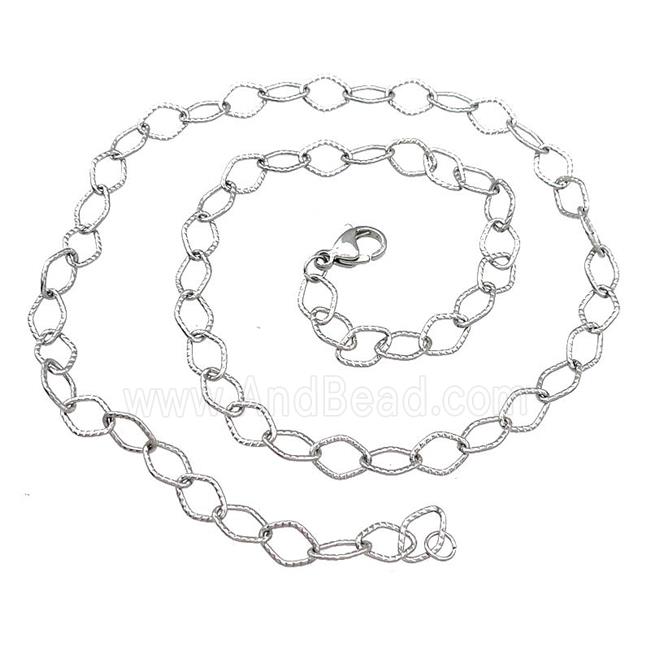 Raw Stainless Steel Necklace Chain