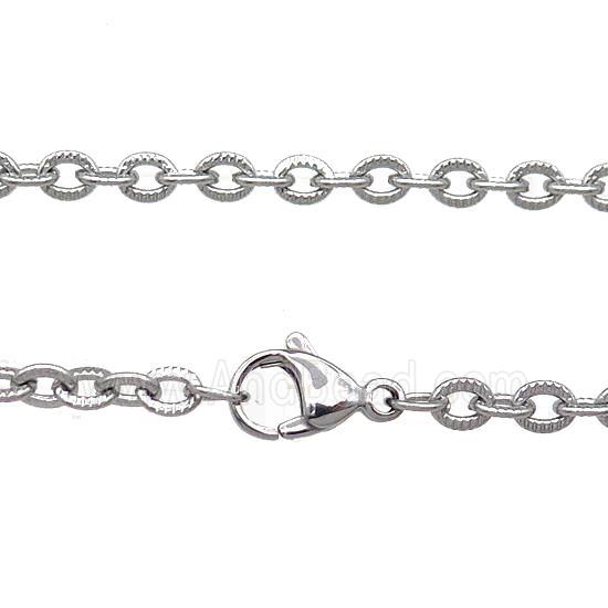 Raw Stainless Steel Necklace Chain