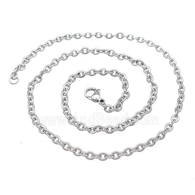Raw Stainless Steel Necklace Chain