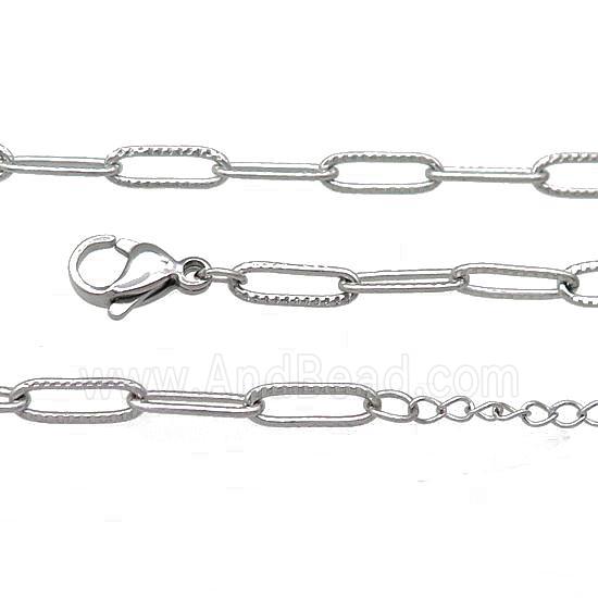 Raw Stainless Steel Necklace Chain