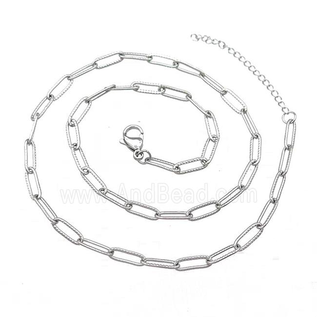 Raw Stainless Steel Necklace Chain