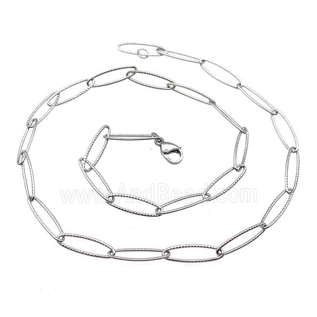 Raw Stainless Steel Necklace Chain