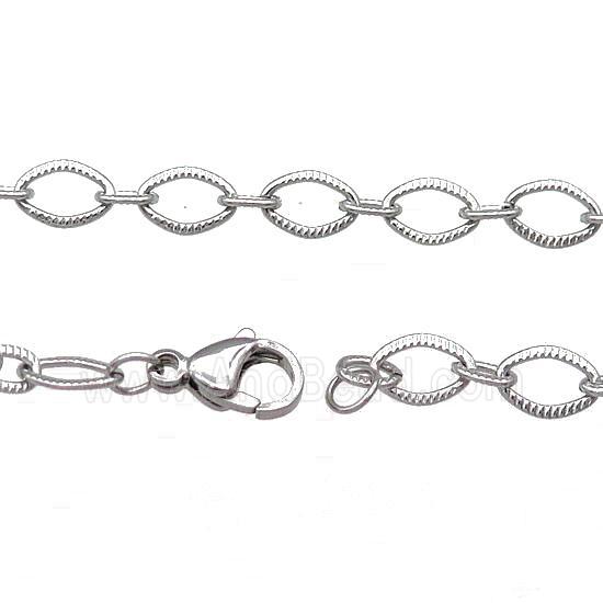Raw Stainless Steel Necklace Chain