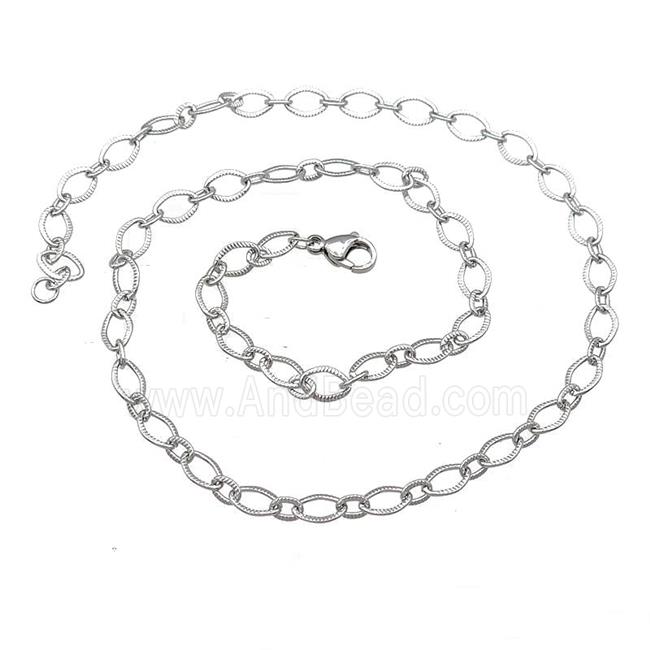 Raw Stainless Steel Necklace Chain