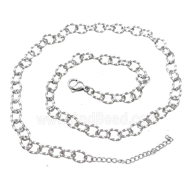Raw Stainless Steel Necklace Chain