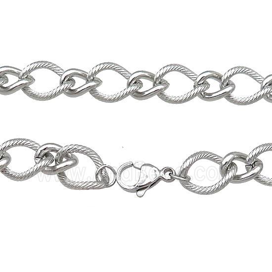 Raw Stainless Steel Necklace Chain