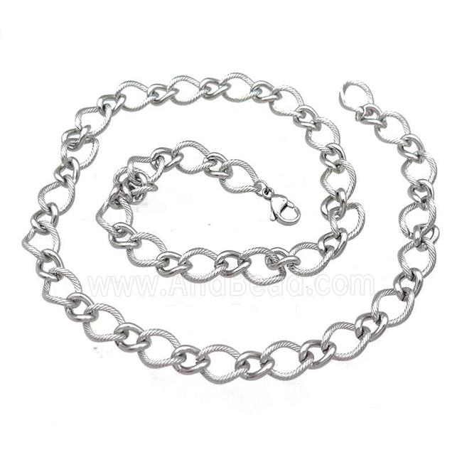 Raw Stainless Steel Necklace Chain