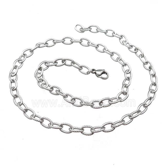 Raw Stainless Steel Necklace Chain