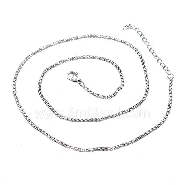 Raw Stainless Steel Necklace Chain
