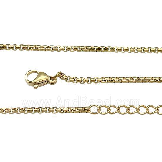 Stainless Steel Necklace Chain Gold Plated