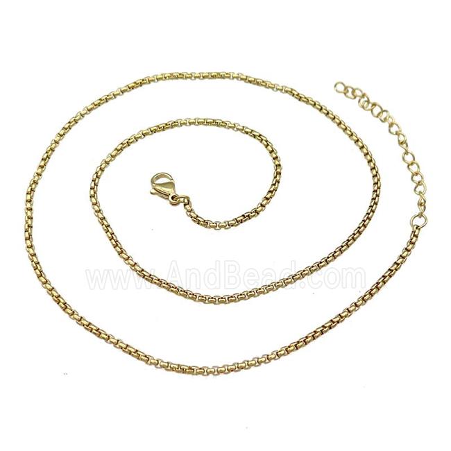 Stainless Steel Necklace Chain Gold Plated