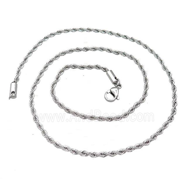Raw Stainless Steel Necklace Chain