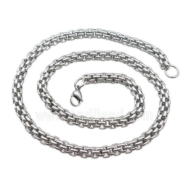 Raw Stainless Steel Necklace