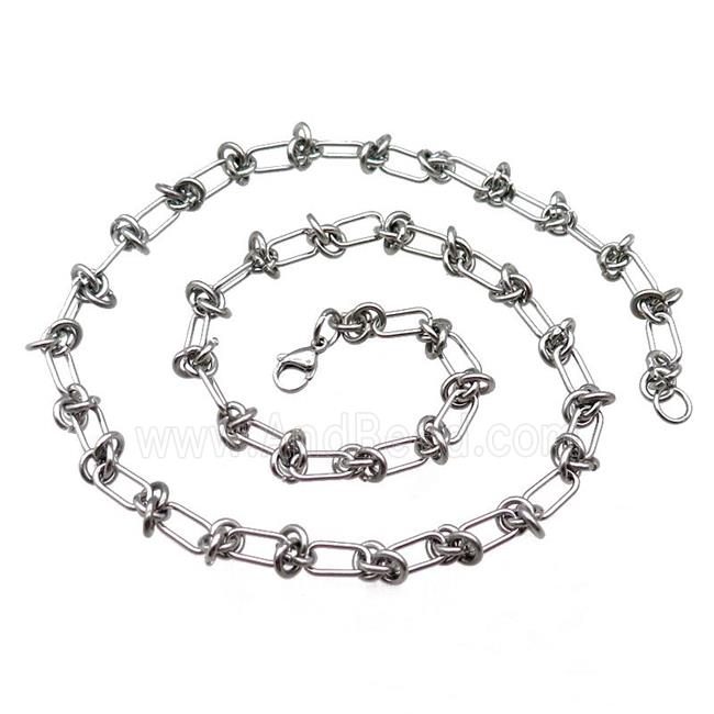 Raw Stainless Steel Necklace