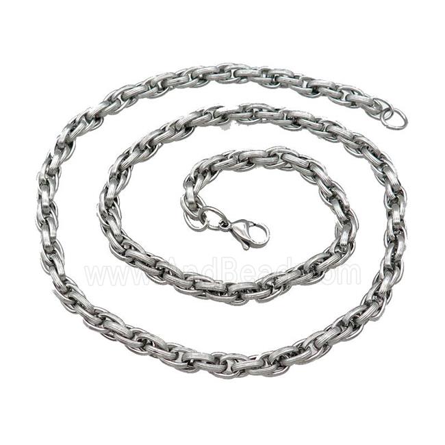 Raw Stainless Steel Necklace