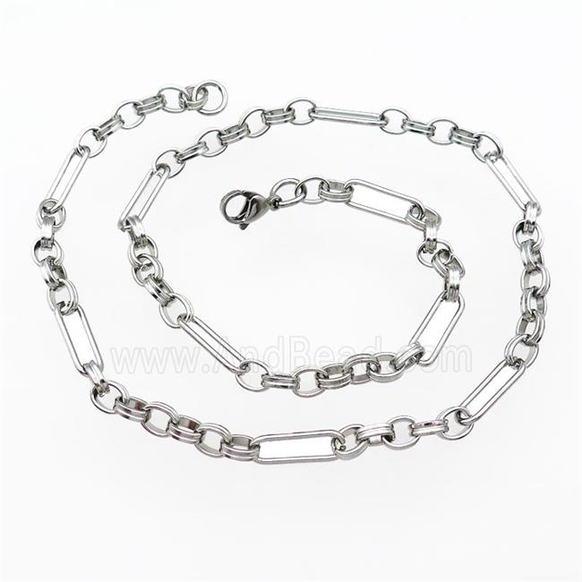 Raw Stainless Steel Necklace
