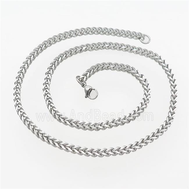 Raw Stainless Steel Necklace
