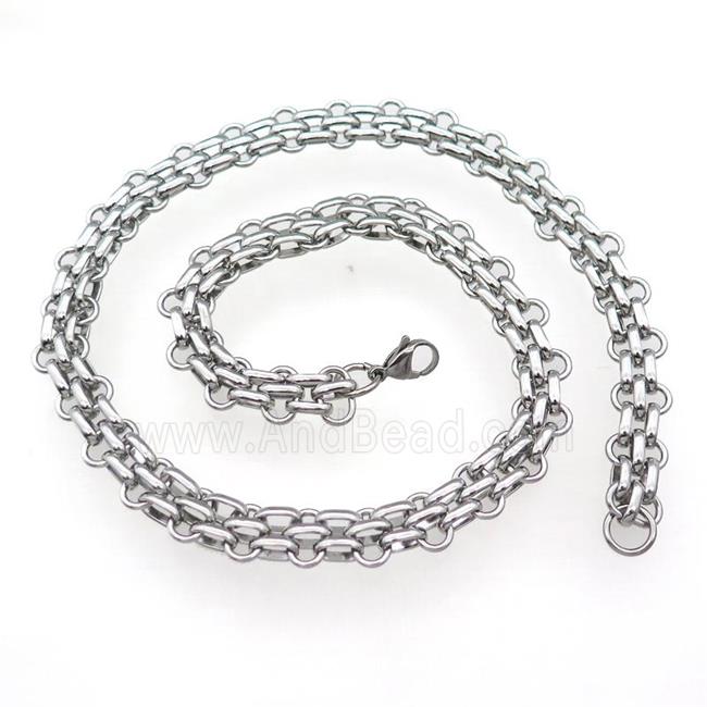 Raw Stainless Steel Necklace