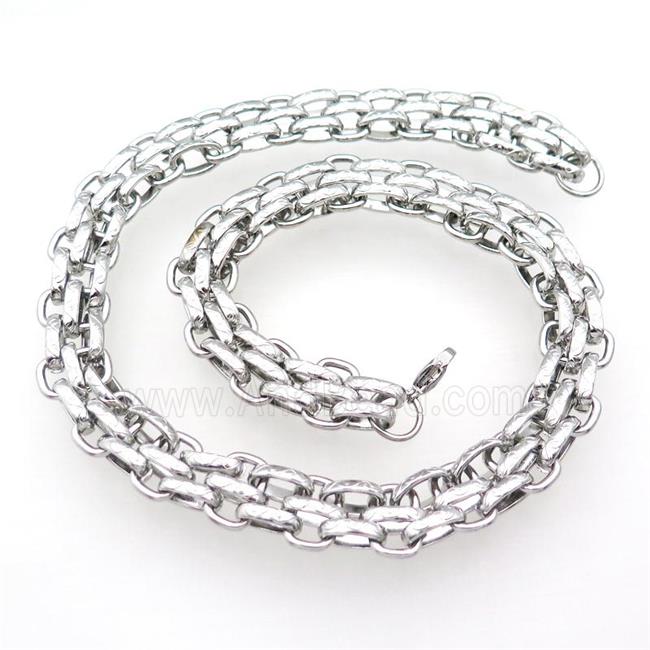 Raw Stainless Steel Necklace
