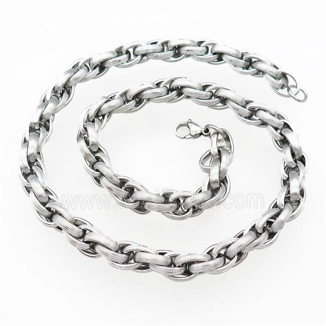 Raw Stainless Steel Necklace