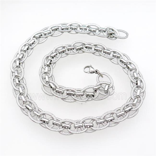 Raw Stainless Steel Necklace