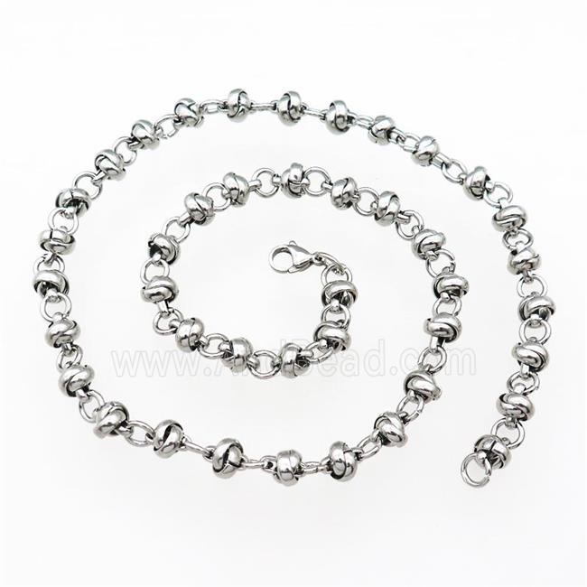 Raw Stainless Steel Necklace