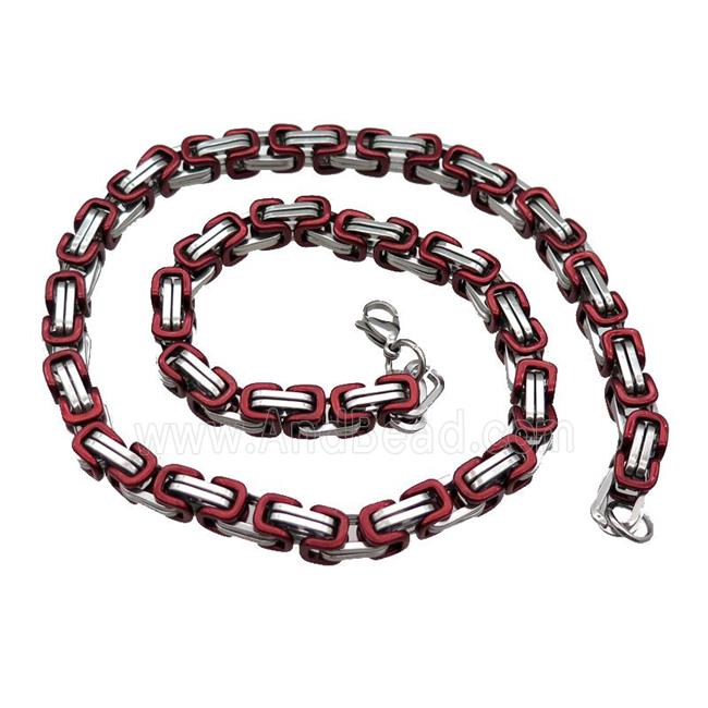 Raw Stainless Steel Necklace