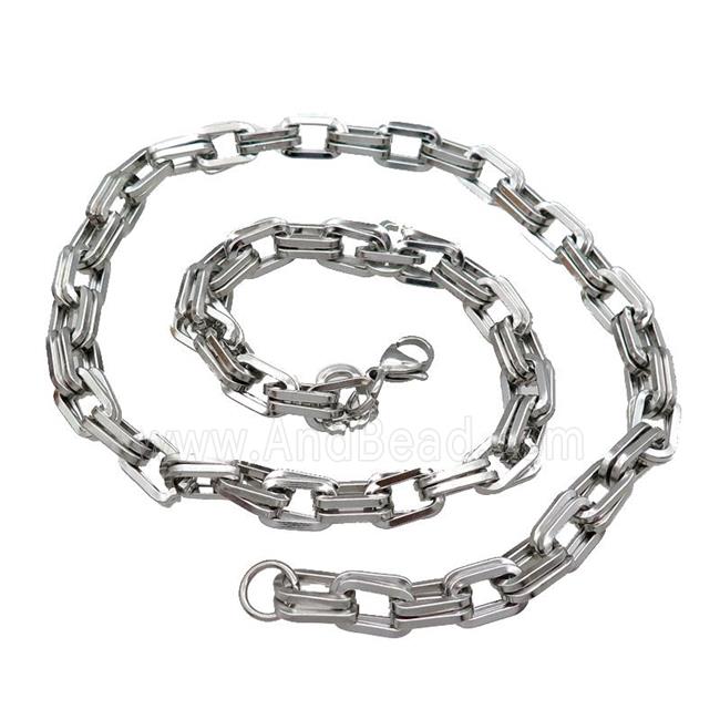 Raw Stainless Steel Necklace