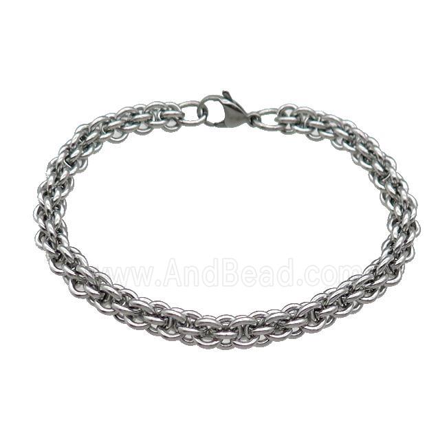 Raw Stainless Steel Bracelet