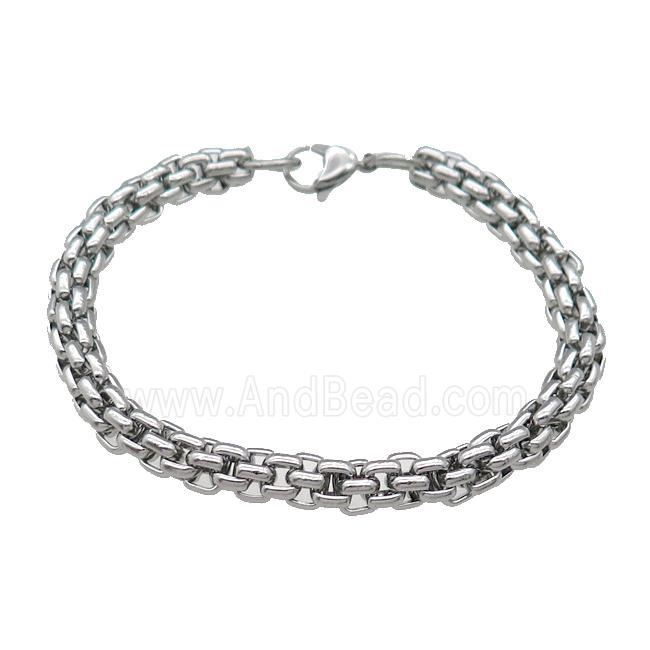 Raw Stainless Steel Bracelet