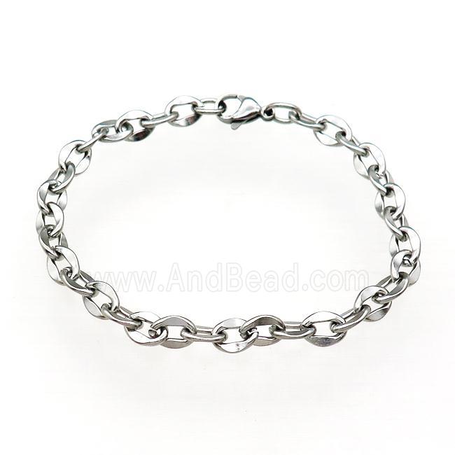 Raw Stainless Steel Bracelet
