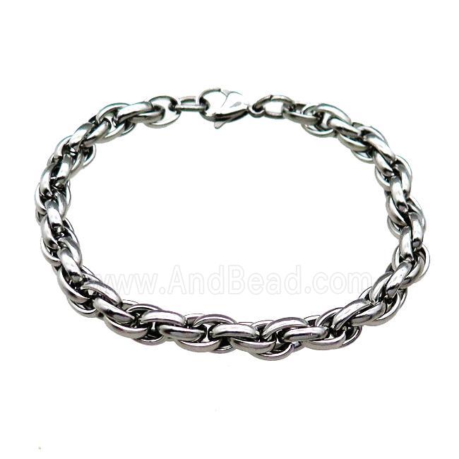 Raw Stainless Steel Bracelet