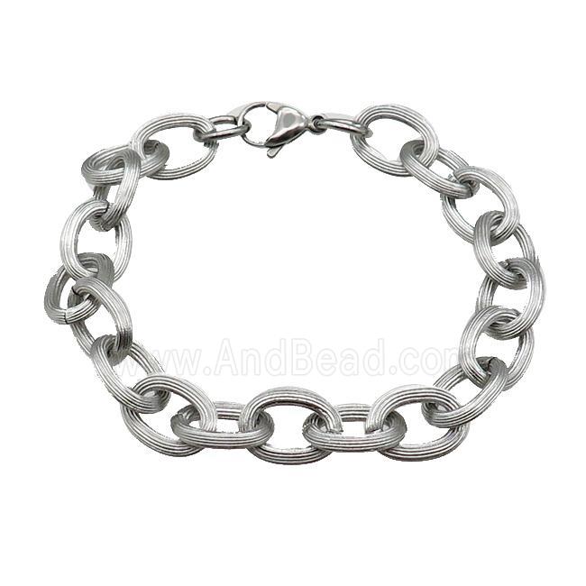Raw Stainless Steel Bracelet