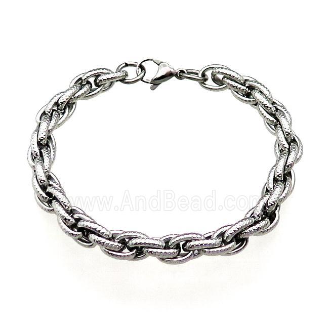 Raw Stainless Steel Bracelet