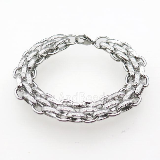 Raw Stainless Steel Bracelet